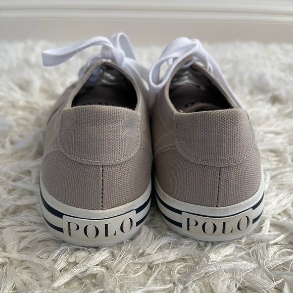 Polo Ralph Lauren gray canvas sneakers shoes - Picture 5 of 12